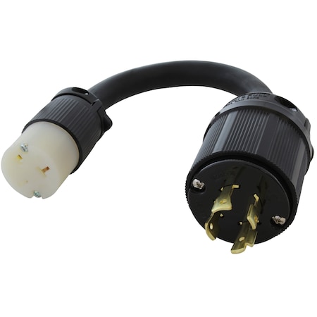 Ac Works Adapter Cord, SOOW, 6-15/20R, L15-20P, 1 ft., Black L1520620-012